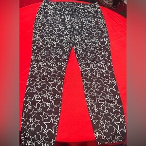 Blackheart Women's Skinny Jeans - Black and White Star Pattern